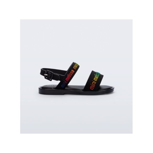 Mini Melissa Sandália Mar Sandal M Lover Baby - Preto