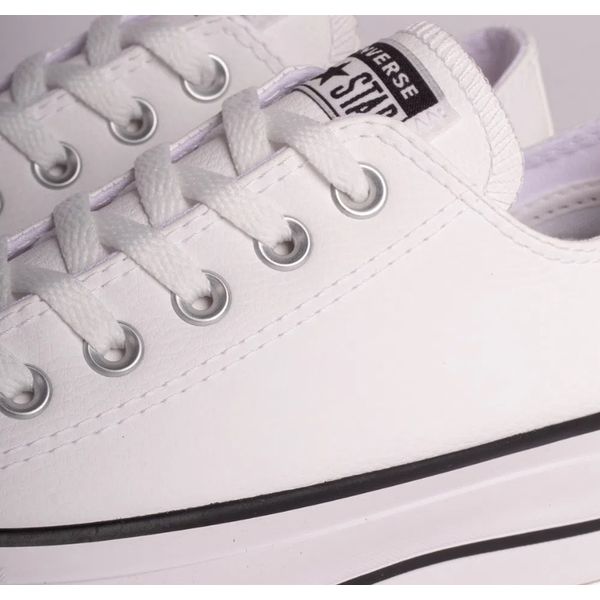 T nis All Star Flatform Branco Preto