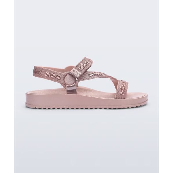 Melissa Sandália Stripes M Lover Metallic - Rosa