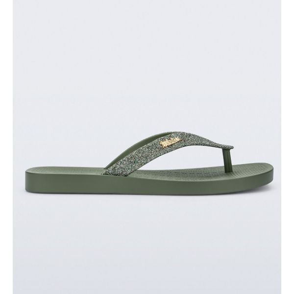 Melissa Chinelo Sun Long Beach II - Verde Glitter 