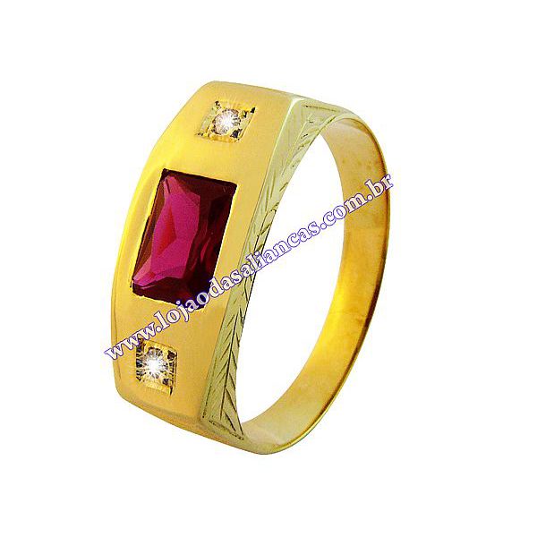 Anel De Formatura Em Ouro 18k 750