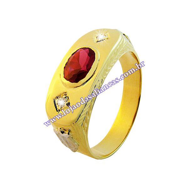 Anel De Formatura Em Ouro 18k 750