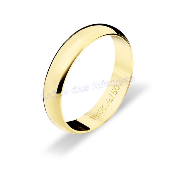 Aliança De Ouro 18k 750 10091.1
