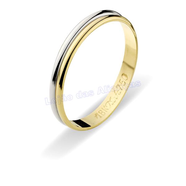 Aliança De Ouro 18k 750 10165.1