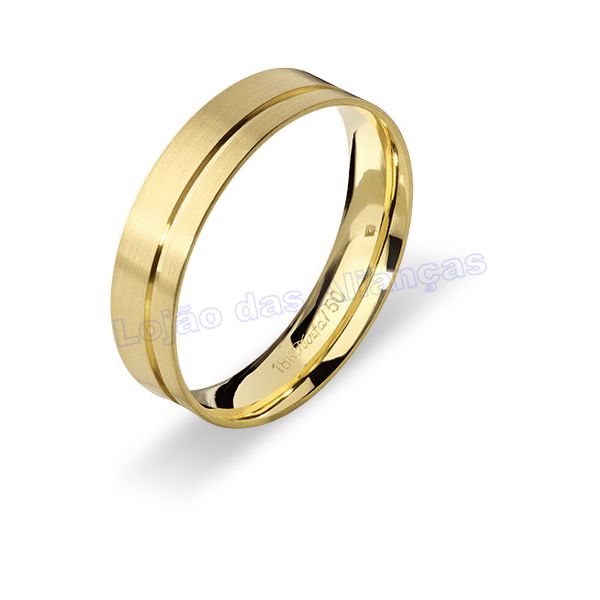 Aliança De Ouro 18k 750 10335.1