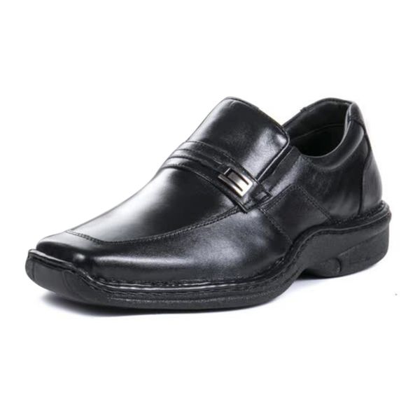 Sapato Masculino social anti-stress extremo conforto couro legítimo cor preto