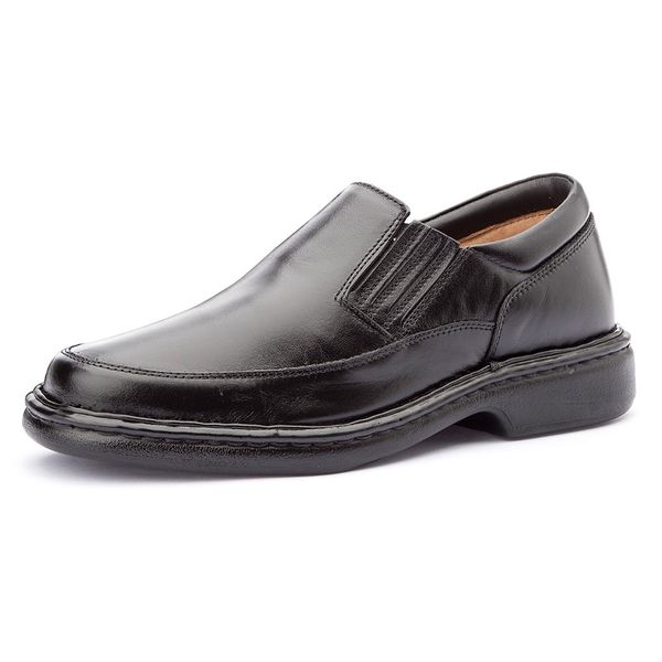Sapato Social anti-stress tradicional couro legítimo cor preto