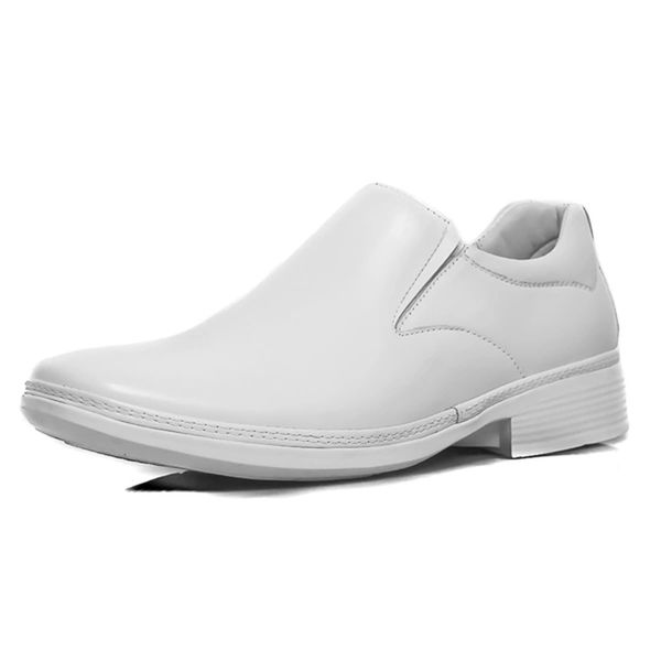 Sapato Masculino Social extremo conforto couro legítimo cor branco