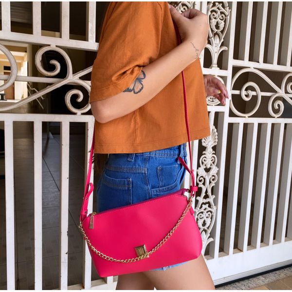 Bolsa Rosa Vizzano Alça Regulável