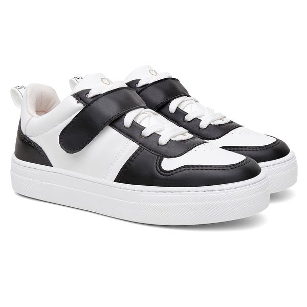 Tênis Feminino Branco e Preto Blogueira