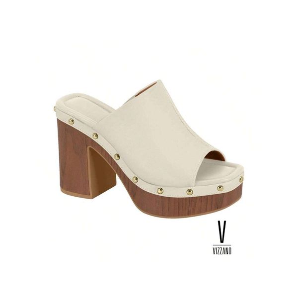 Tamanco Feminino Plataforma Bege Vizzano Boho Chic