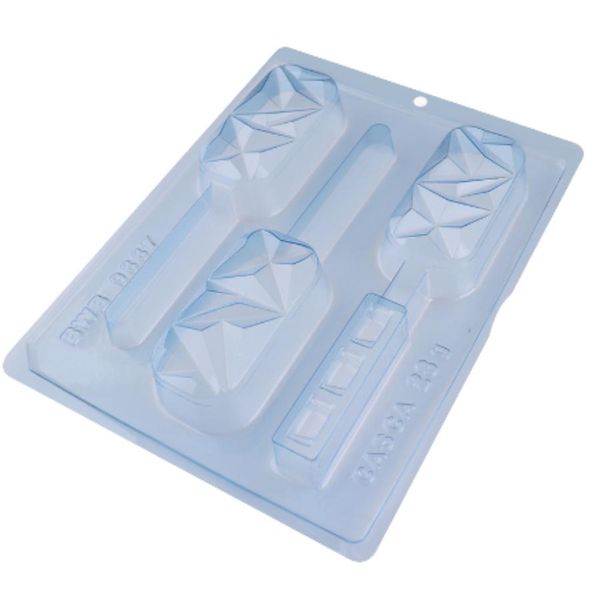 Paleta Lapidada BWB CÓD: 9887 Forma de Chocolate com Silicone Especial (3 partes)