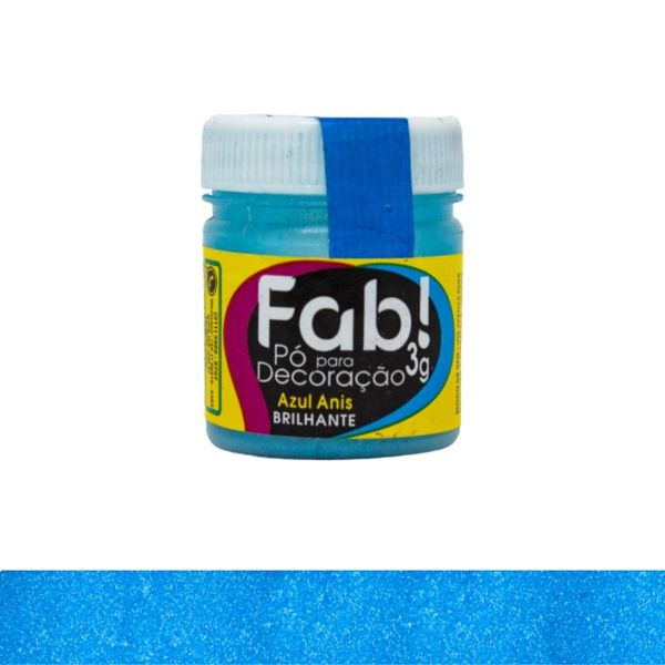 Pó para Decoração Azul Anis Fab 3g