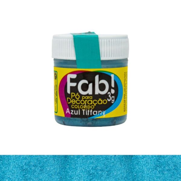 Pó para Decoração azul Tiffany Fab 3g loja sabrina