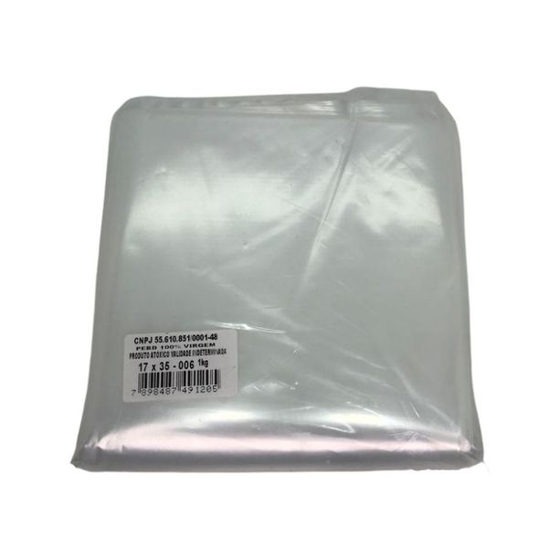 Saco Plástico PE 17X35cm Transparente 1kg-006 loja embalagens sabrina