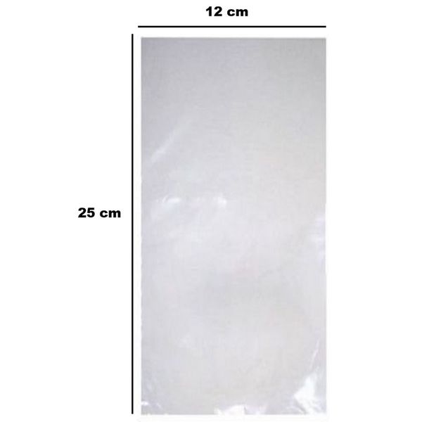 Saco Plástico PE 12x25cm Transparente 1kg-006