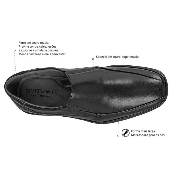 Sapato sapatoterapia tradicional comfort hot sale preto