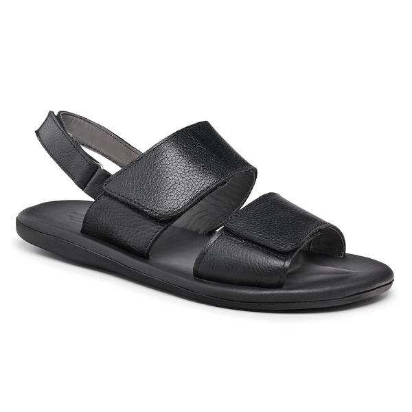 Sandália Masculina Anatômica Velcro Sapatoterapia Preta