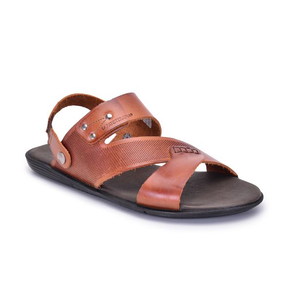 Sandália Masculina Couro 2 em 1 Sapatoterapia Comfort Whisky