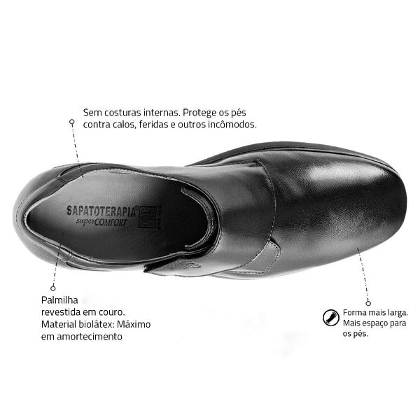 Sapato para P s Sens veis Soft Sapatoterapia Preto 26803