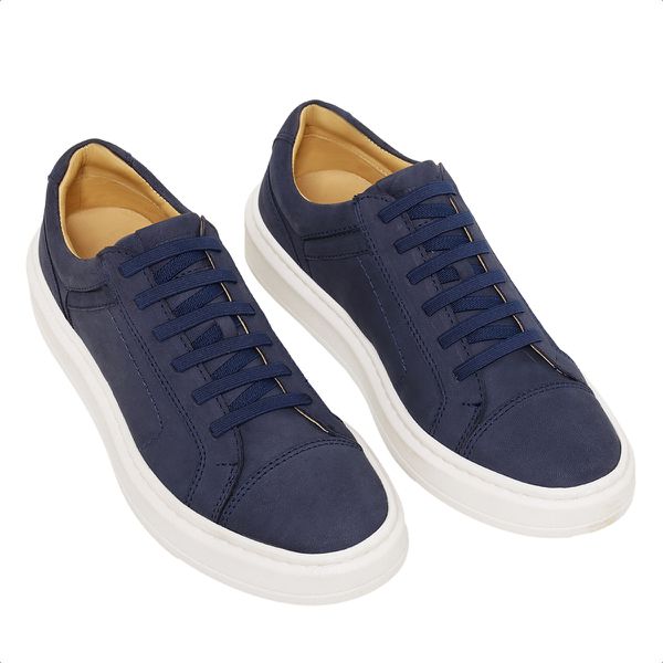 Sapatênis Masculino com elástico Sapatoterapia SPT Couro Nobuck