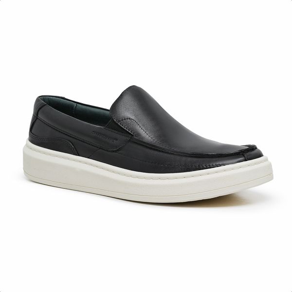 Sapato Casual Comfort Sapatoterapia SPT Couro Preto