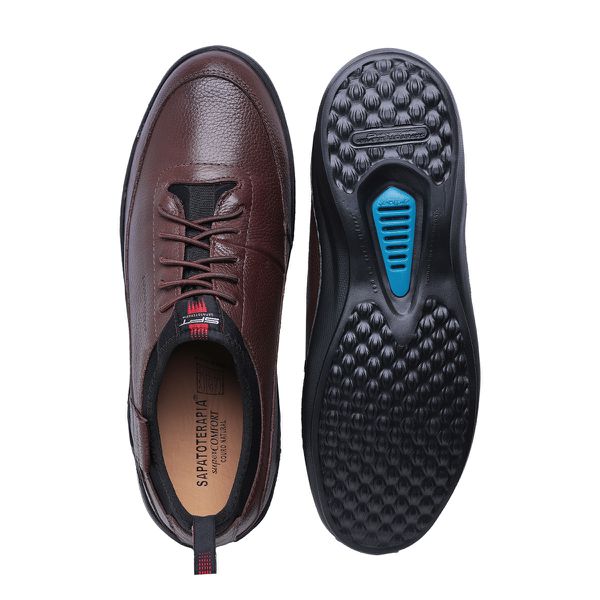 Sapatênis Super Leve Neoprene elástico Urbanflex Café SAPATOTERAPIA