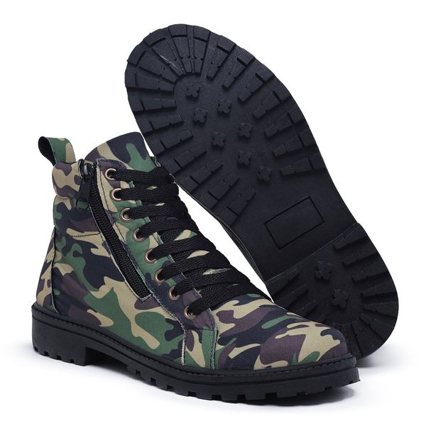 T NIS BOTINHA FEMININO CANO CAMUFLADO LOJASHOE