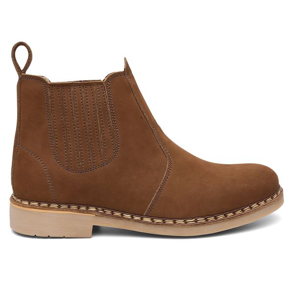 Botina Vira Francesa SP 2520 Nobuck Marrom