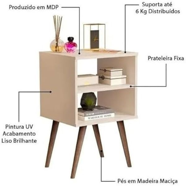 Mesa de Cabeceira Perola Luxo 1515 JB Bechara