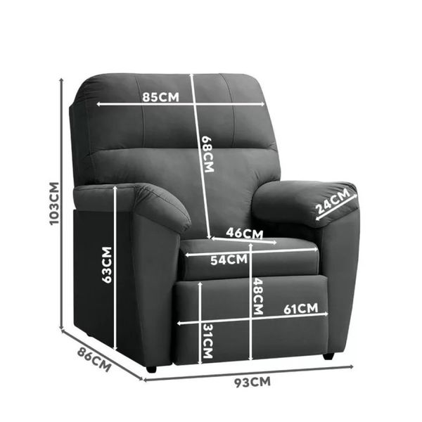 Poltrona do Papai Reclinável Madrid Grafite Luapa