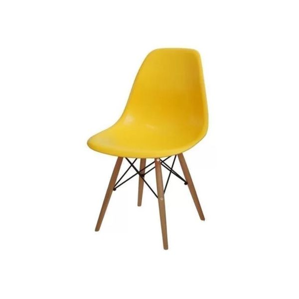 Cadeira Eames DKR Pés Palito Amarela