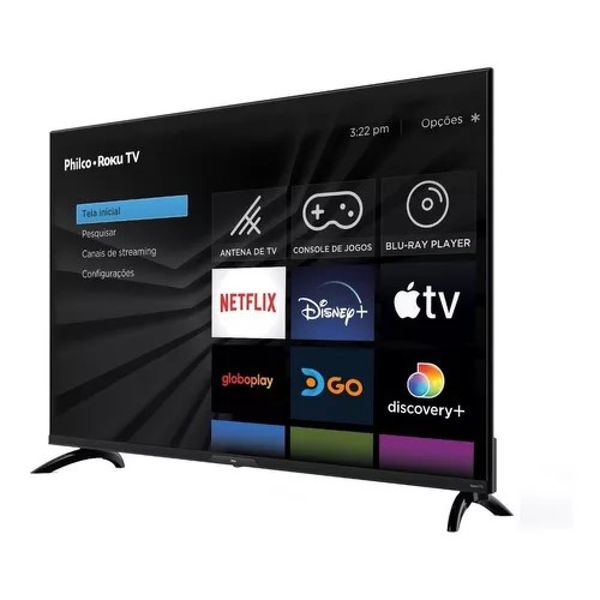 Smart TV Philco 43" 4K Led Roku Quad Core Bivolt PTV43G7ER2CPBL