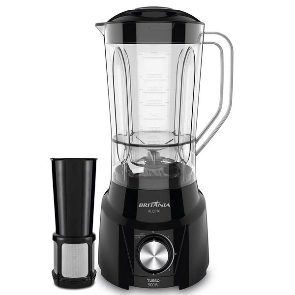 Liquidificador Britânia Turbo BLQ1412P 900w 2,6 L Preto 127V