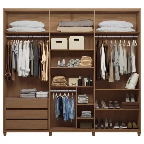 Guarda Roupa Casal Avila 6 Portas Jatoba Santos Andira