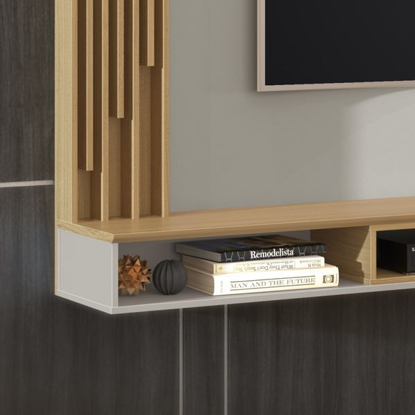 Painel Suspenso Aston Para Tv até 55'' 3 Nichos Fendi/Freijo EDN Moveis