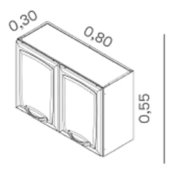 Armário de Cozinha Aéreo em Aço 2 Portas New Premium Itatiaia Branco