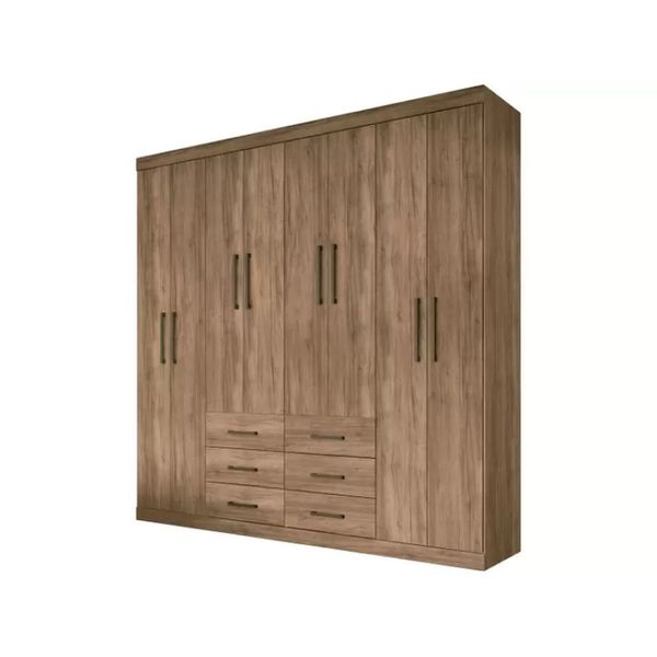 Guarda Roupa Casal Liverpool 8 Portas 6 Gavetas Atacama Santos Andira