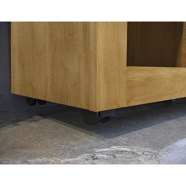 Rack com Painel para Tv até 50" Off white/Cinamomo Firenze Valde Moveis