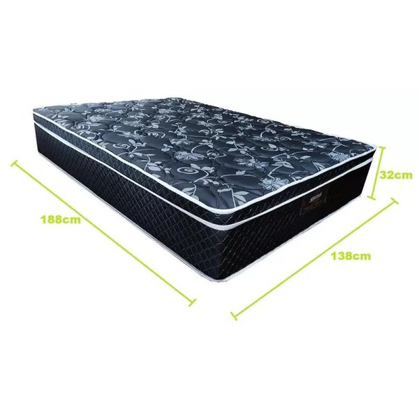 Colchão Casal 1,38x1,88 Gazin Perola Negra Preto