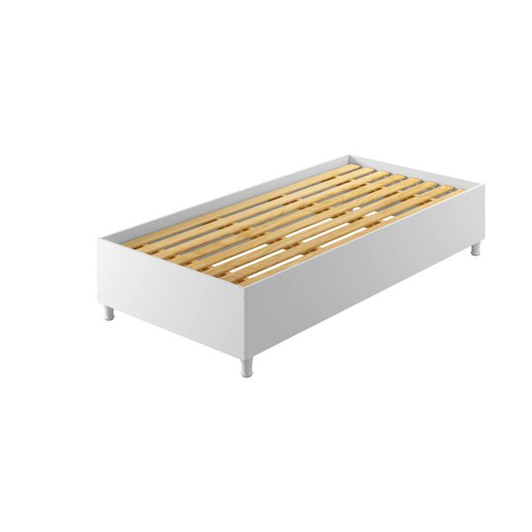 Base Box Solteiro Branca Siena kaiki