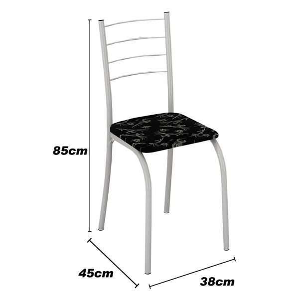 Mesa Com 4 Cadeiras Para Cozinha Rio Teixeira Branca