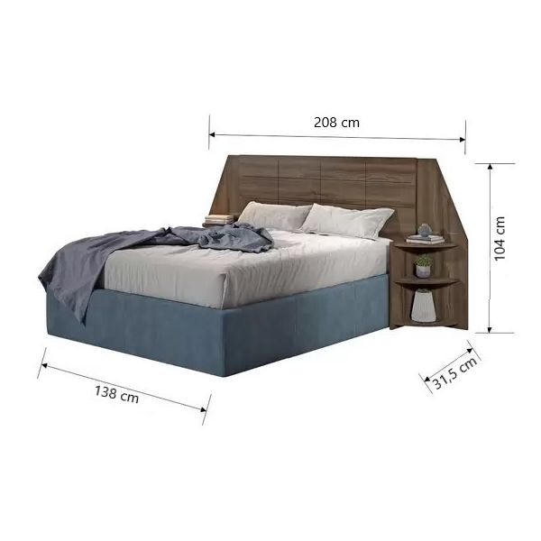 Cabeceira Casal Brescia Café Wood Conquista