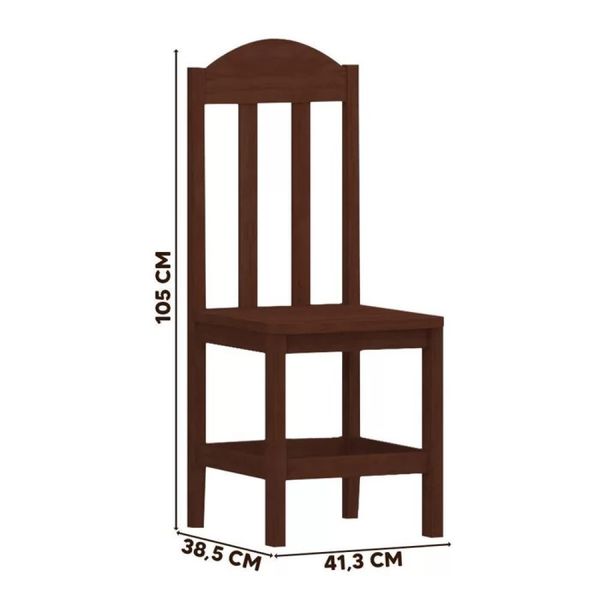 Mesa De Jantar Safira Com 6 Cadeiras Madeira Macica Castanho 160cm Nemargi