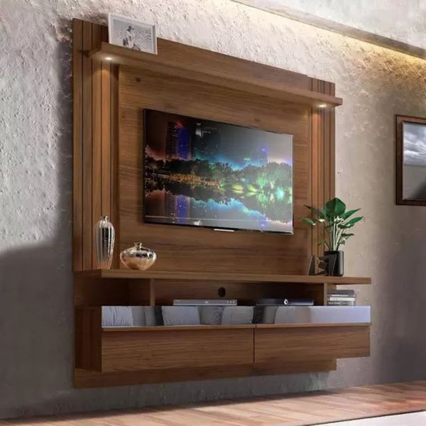 Painel para TV até 65" São Luiz 2.2 Nogueira Linea Brasil