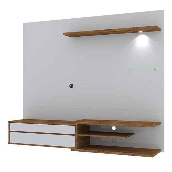 Painel para TV ate 60'' Amazon Off white/canela Mira Rack