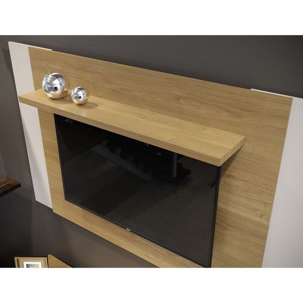 Painel para Tv até 50" Off white/Cinamomo America Valde Moveis