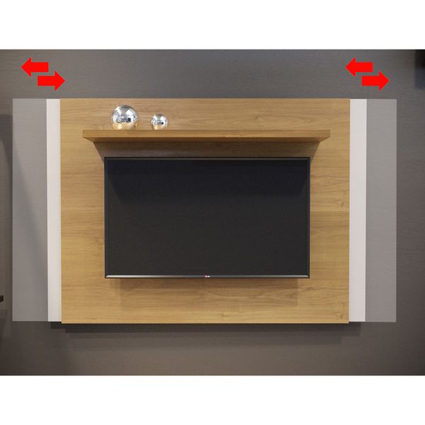 Painel para Tv até 50" Off white/Cinamomo America Valde Moveis