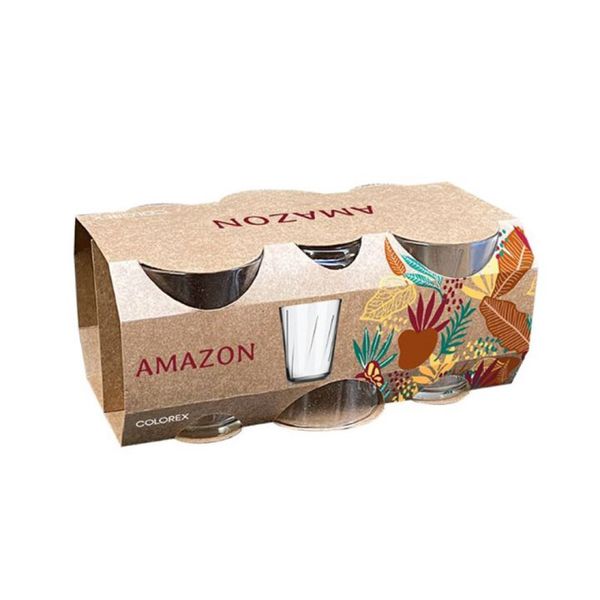 Jogo de Copos Nadir Colorex Amazon 190ml com 6 Unidades