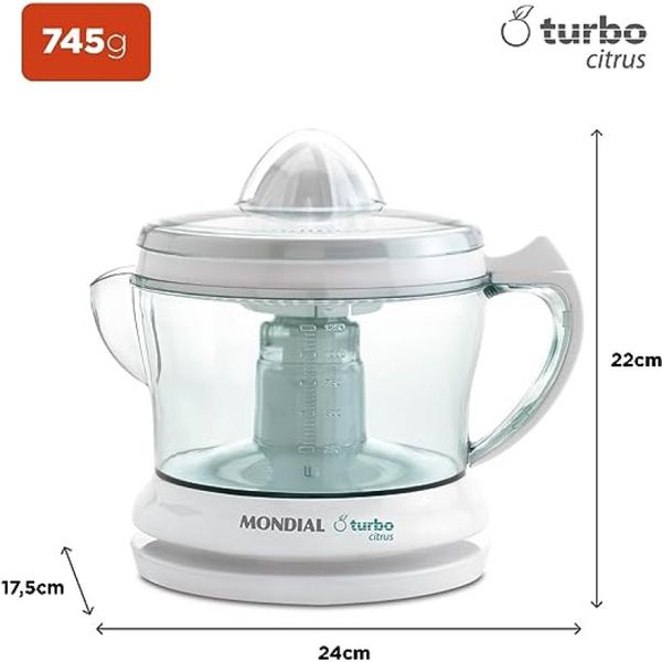 Espremedor de Frutas Mondial E01 Trubo Citrus 1,2L 127V